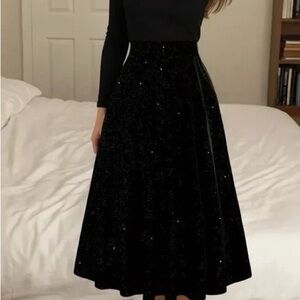 Chic Black A-Line Women's Skirt